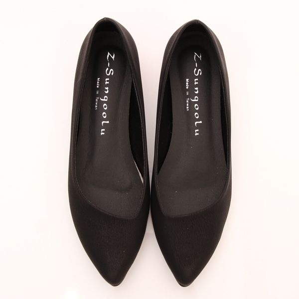 BN Womens Low Kitten Heels Pointed Toe Bling Bling Ballet Flats