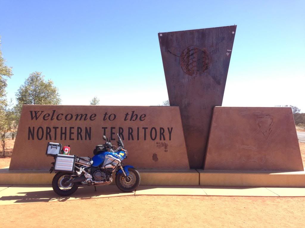 Super Tenere at the Northern Territory Border