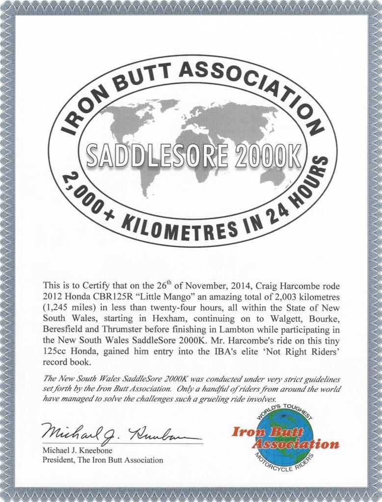 SS2000K Certificate
