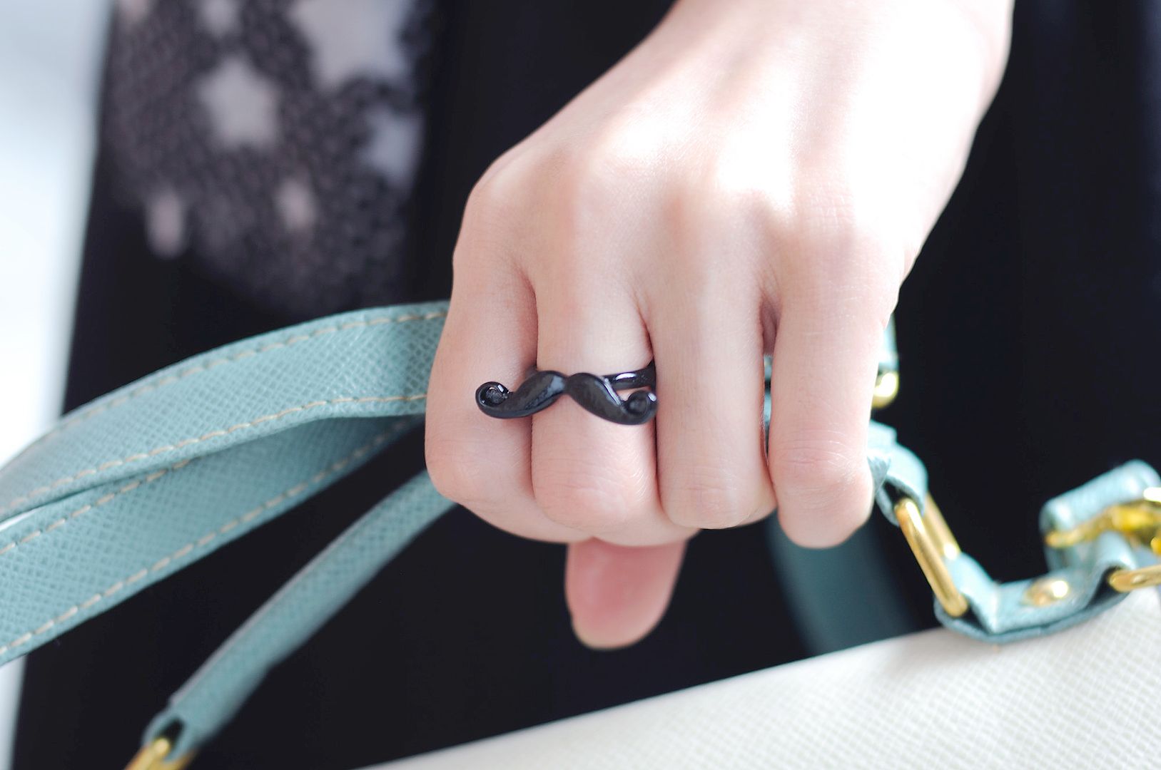 moustache ring, quirky jewellery