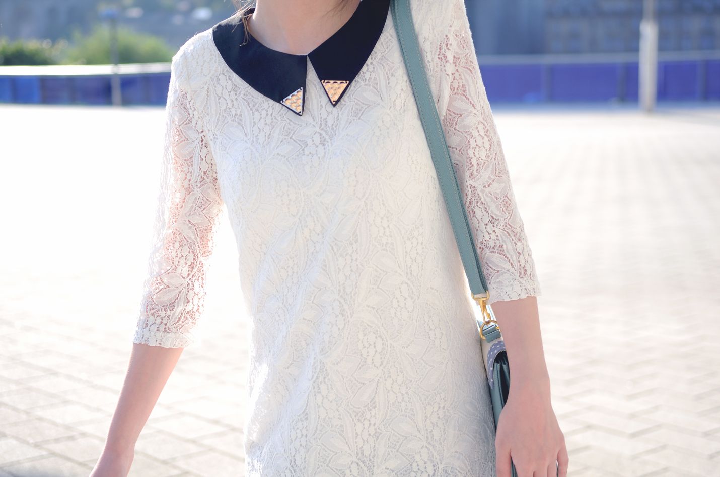 white lace dress, monochrome for summer