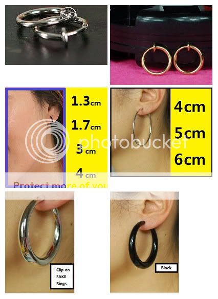 Hoop Fake Nose Lips Ring Spring Earring man woman 1 7cm  